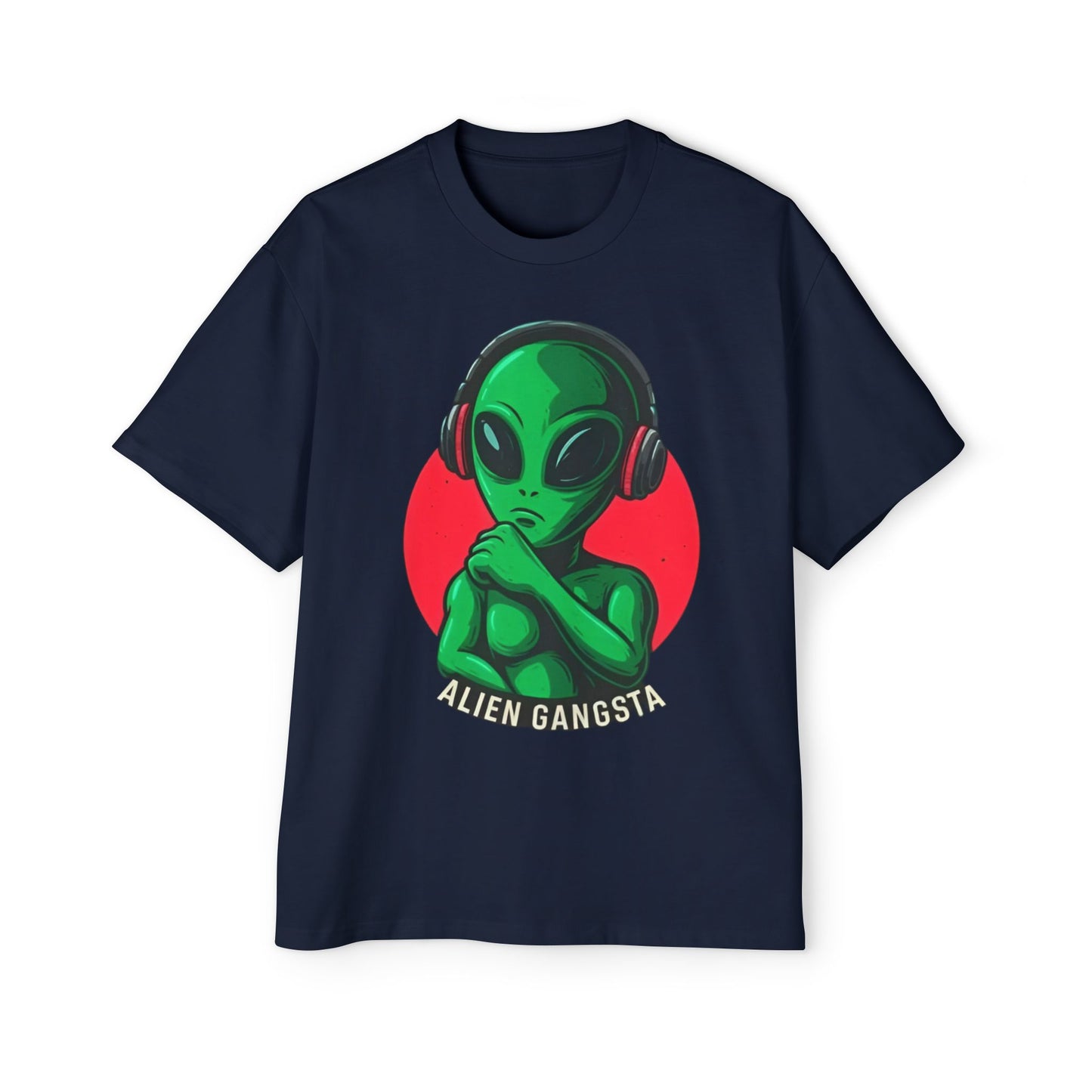 Alien Gangsta with Headphones Black T-Shirt – Cool Graphic Tee