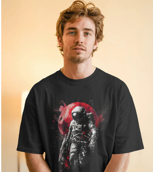Lunar Wolf Oversized T-Shirt – Howl in Cozy Style!