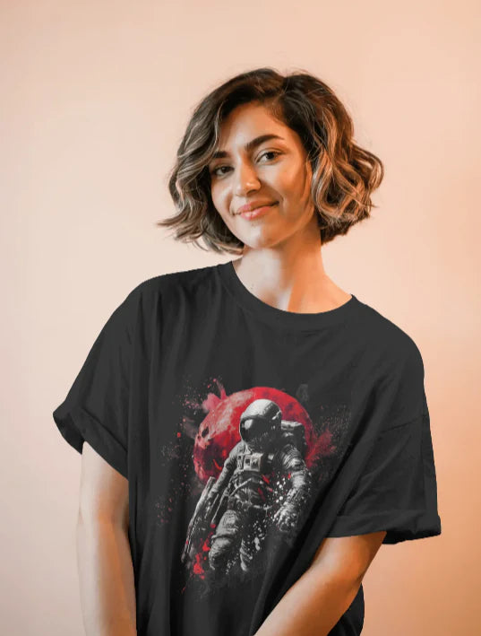 Lunar Wolf Oversized T-Shirt – Howl in Cozy Style!