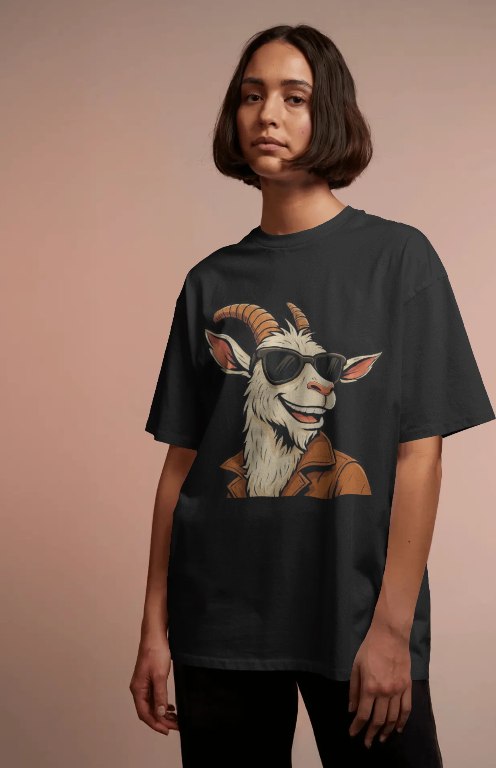 Cool Goat Graphic T-Shirt – Trendy Streetwear Tee for Men & Women