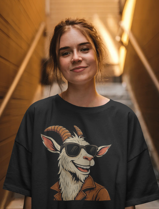 Cool Goat Graphic T-Shirt – Trendy Streetwear Tee for Men & Women