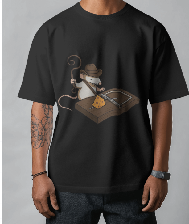 Mouse Trap Adventurer T-Shirt - Unique Print Design!