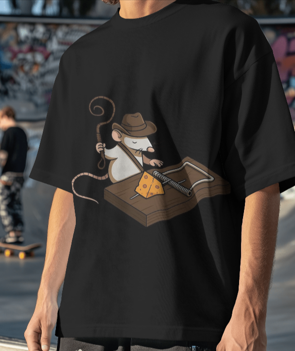 Mouse Trap Adventurer T-Shirt - Unique Print Design!
