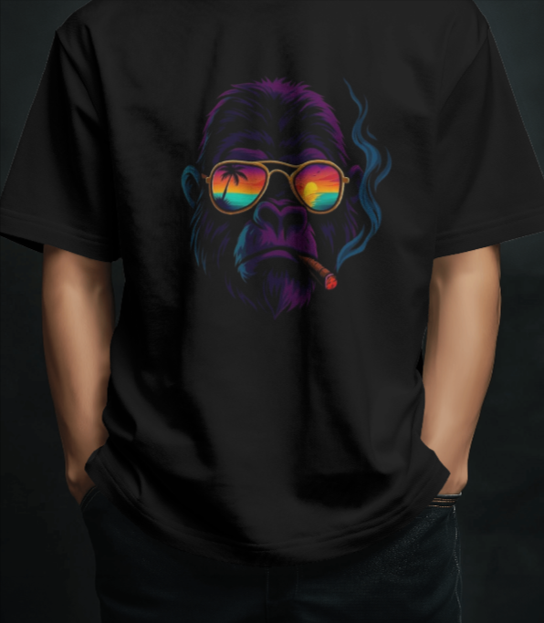 "Cool Gorilla Vibes T-Shirt - Bold & Colorful Design!