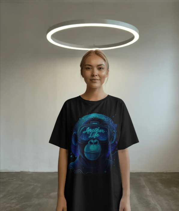 Another Life Monkey T-Shirt - Futuristic & Bold Design!