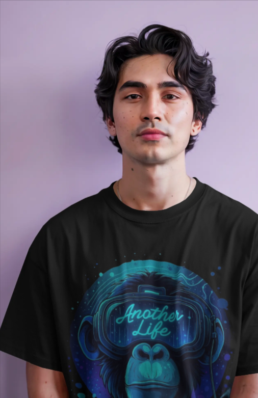 Another Life Monkey T-Shirt - Futuristic & Bold Design!