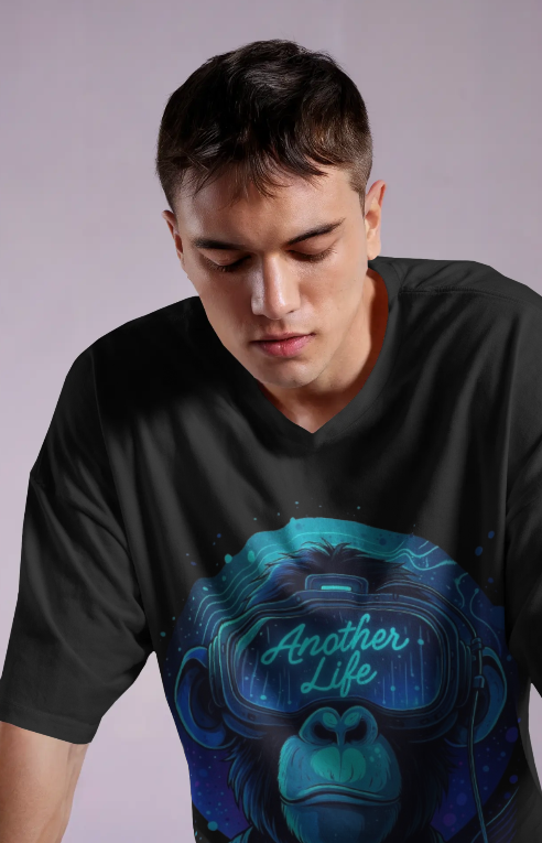 Another Life Monkey T-Shirt - Futuristic & Bold Design!