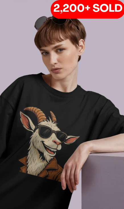 Cool Goat Graphic T-Shirt – Trendy Streetwear Tee for Men & Women