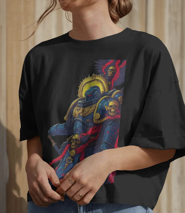 Cosmic Raven Oversized T-Shirt – Soar Through the Stars in Cozy Style!