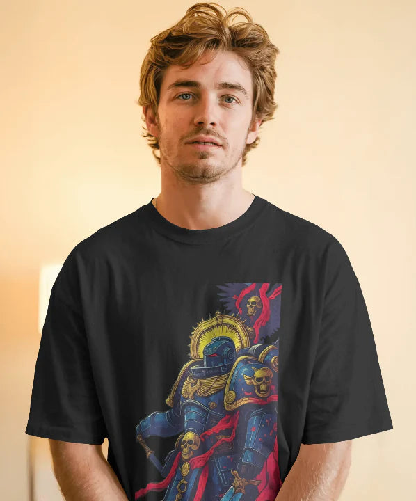 Cosmic Raven Oversized T-Shirt – Soar Through the Stars in Cozy Style!